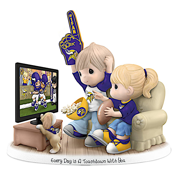 NFL-Licensed Minnesota Vikings Fan Precious Moments Porcelain Figurine