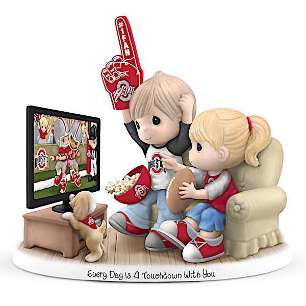 Precious Moments Every Day Is A Touchdown With You Ohio State Buckeyes Figurine - National Champions