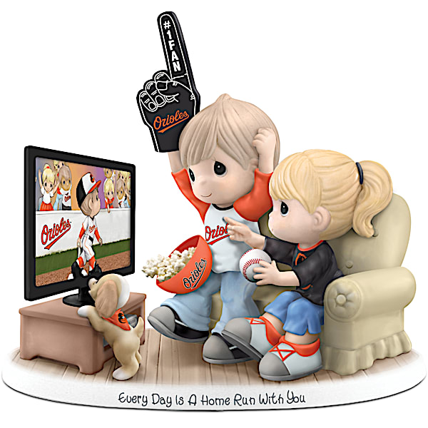 MLB-Licensed Baltimore Orioles Fan Precious Moments Porcelain Figurine