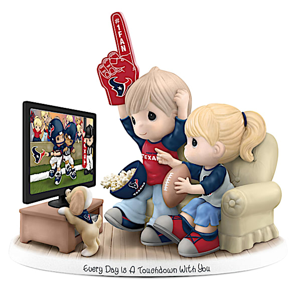 NFL Licensed Houston Texans Fan Precious Moments Bisque Porcelain Figurine