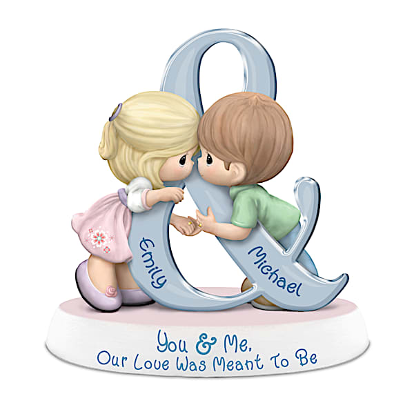 Precious Moments Romantic Custom Figurine With Your 2 Names: Hamilton Collection