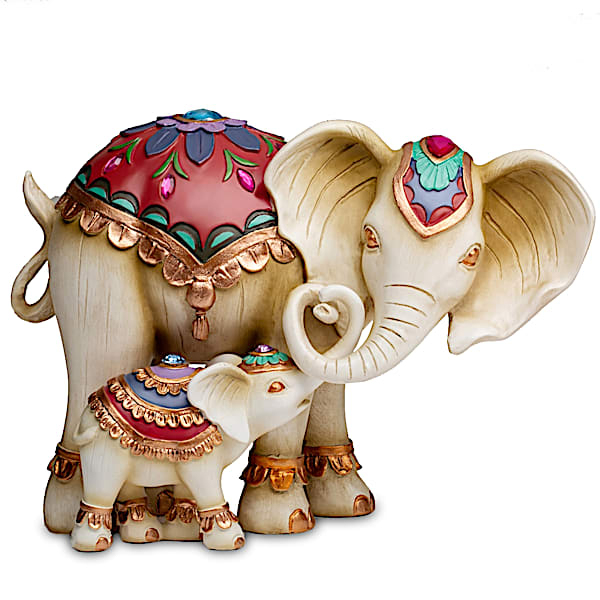 Trunks Of Love Handcrafted Elephant Figurine Set