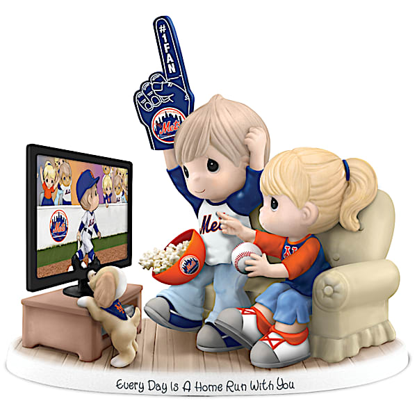 MLB Licensed New York Mets Fan Precious Moments Porcelain Figurine