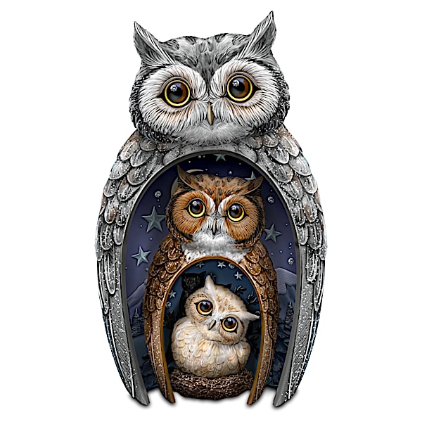Eyes Of Wisdom Owls Nesting Figurine Set