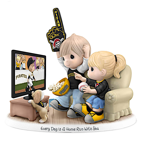 Precious Moments Pittsburgh Pirates Fan Porcelain Figurine: Hamilton Collection