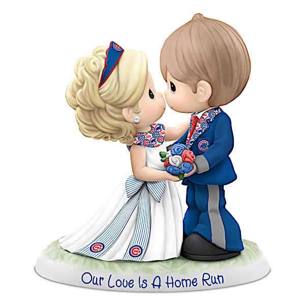 Our Love Is A Home Run Chicago Cubs Porcelain Wedding Figurine