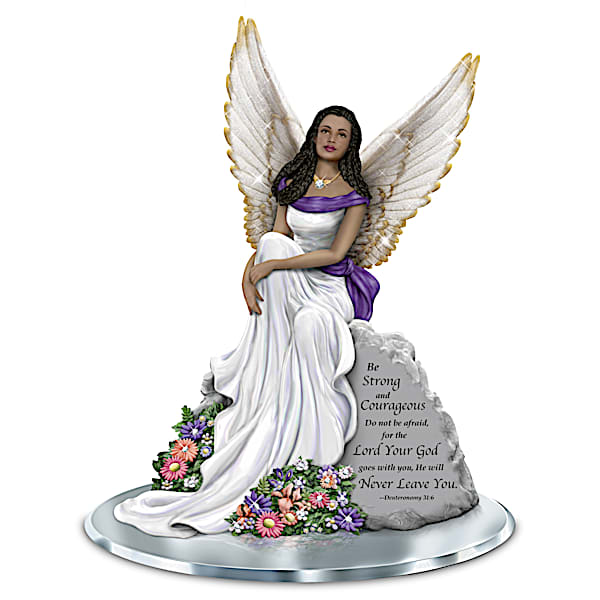 Keith Mallett Angel Of Courage Hand-Painted Figurine