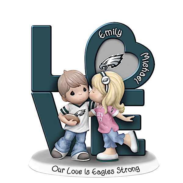Precious Moments Our Love Is Eagles Strong Figurine with 2 Names