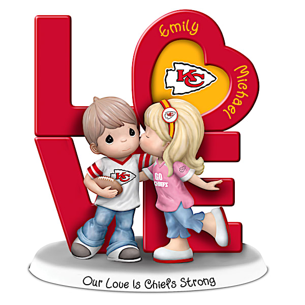 Personalized NFL Sweethearts Figurine Featuring Team Logo & Colors