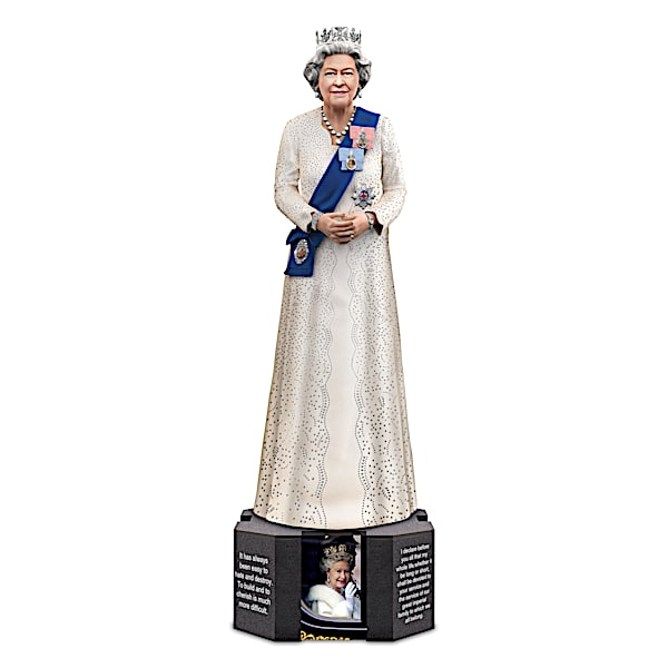 Queen Elizabeth II Figurine With Svenka Crystals