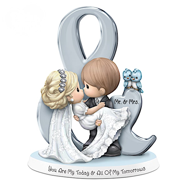 Precious Moments Bride And Groom Bisque Porcelain Figurine