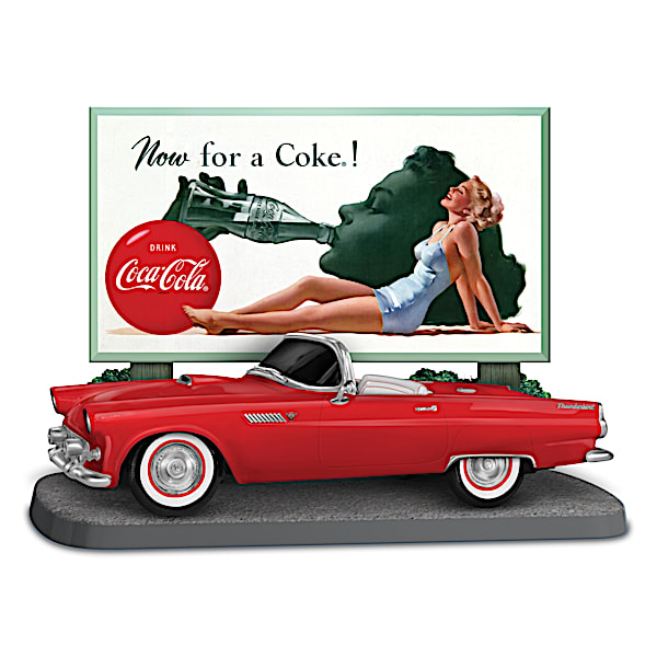 Now For A COKE! Sculpture With '50s-Style Ford Thunderbird