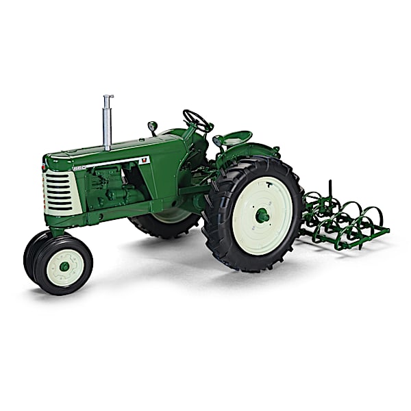 1:16-Scale Oliver 660 Diecast Tractor And Harrow Implement