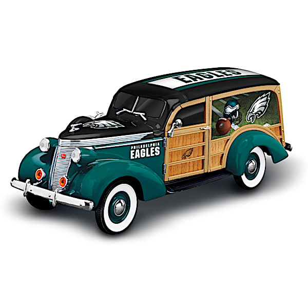 Philadelphia Eagles 1937 Woody Wagon Sculpture