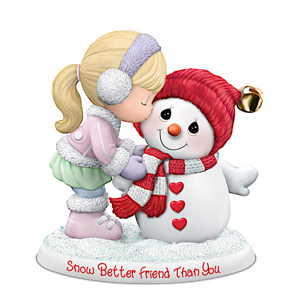 Precious Moments Snowman Friendship Figurine With Bell