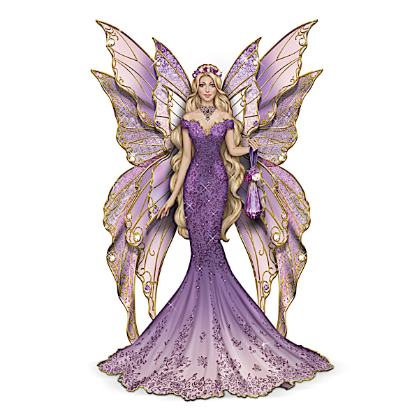 Sara Biddle Serenity Of The Amethyst Fairy Figurine