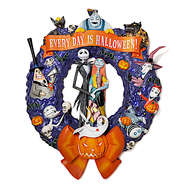 The Nightmare Before Christmas Illuminating Halloween Wreath