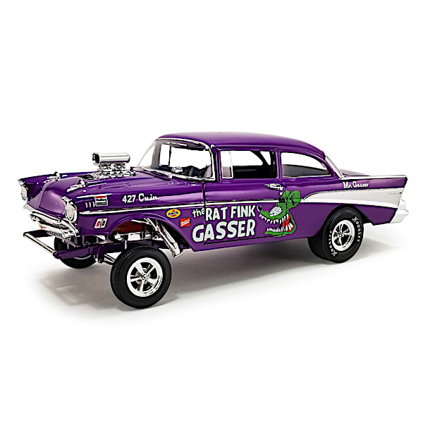 1:18-Scale Diecast 1957 Bel Air Gasser With Rat Fink Art