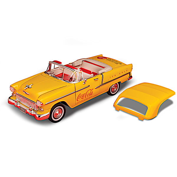 1:18-Scale COCA-COLA 1955 Bel Air Diecast Car With Display