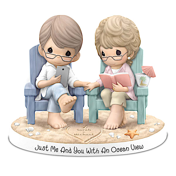 Precious Moments Porcelain Beach Figurine With 2 Names