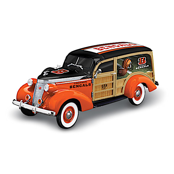 Cincinnati Bengals 1937 Woody Wagon Sculpture