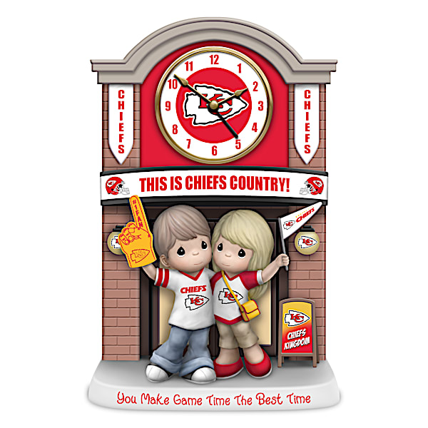 Kansas City Chiefs Porcelain Clock With Quartz Movement