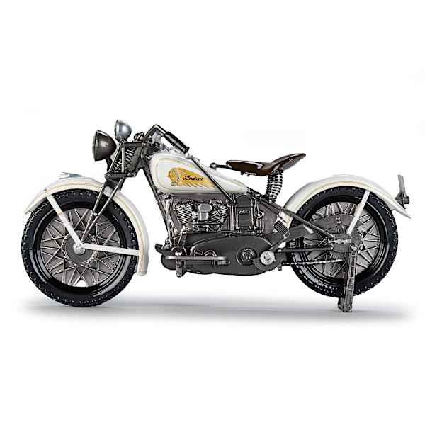 1934 Indian Sport Scout Edition Sculpture In BIG 1:6 Scale