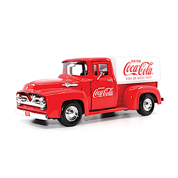 1:24-Scale 1955 Ford F-100 COCA-COLA Tarpaulin Diecast Truck