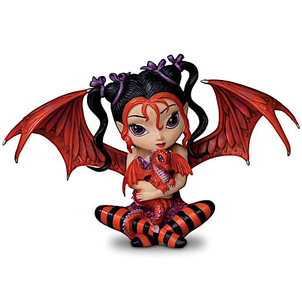 Fairy And Dragon Figurine: Ruby