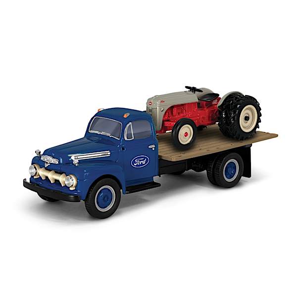 1:18-Scale 1951 Ford F6 Truck And 8N Tractor Sculptures