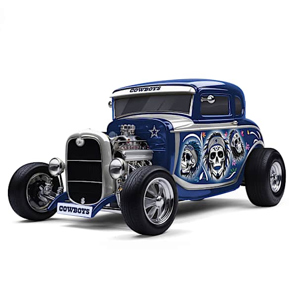 Dallas Cowboys Sugar Skull Art Ford Model A Sculpture