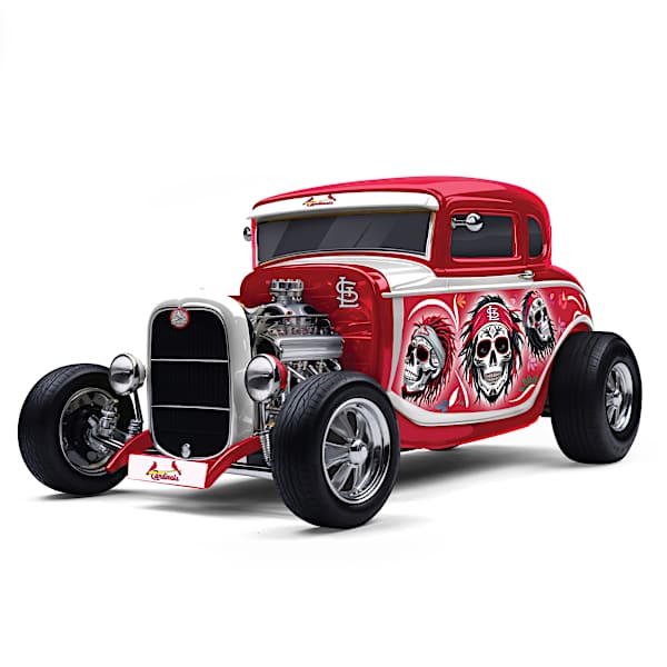St. Louis Cardinals Sugar Skull Art Ford Model A Sculpture