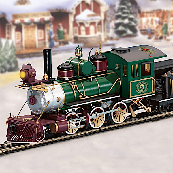 Thomas Kinkade Illuminated Christmas Express Train Set