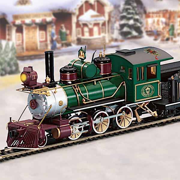 Thomas Kinkade Illuminated Christmas Express Train Set Thomas Kinkade Collectibles