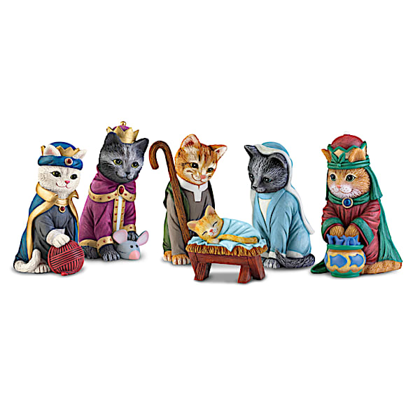 The PURR-fect Christmas Pageant Nativity Figurine Set