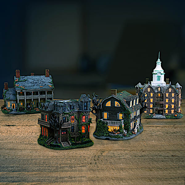 America's Most Haunted Illuminated Halloween Village Set