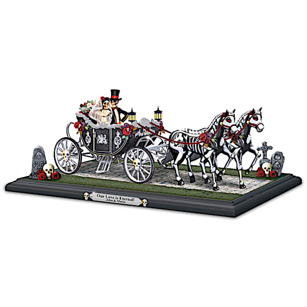 Eternal Love Personalized Skeleton Carriage Sculpture