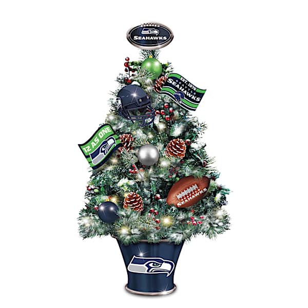 New York Yankees Illuminated MLB Tabletop Christmas Tree Adorned