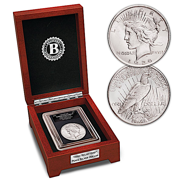 The Only High Relief God Silver Dollar Coin With Display Box