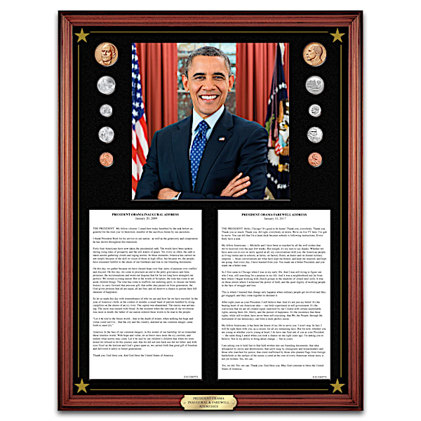 The President Barack Obama Inaugural & Farewell Addresses Wall Decor