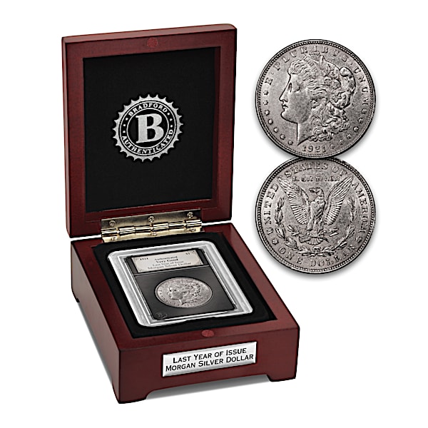 Last Year Of Issue 1921 Morgan Silver Dollar And Display Box