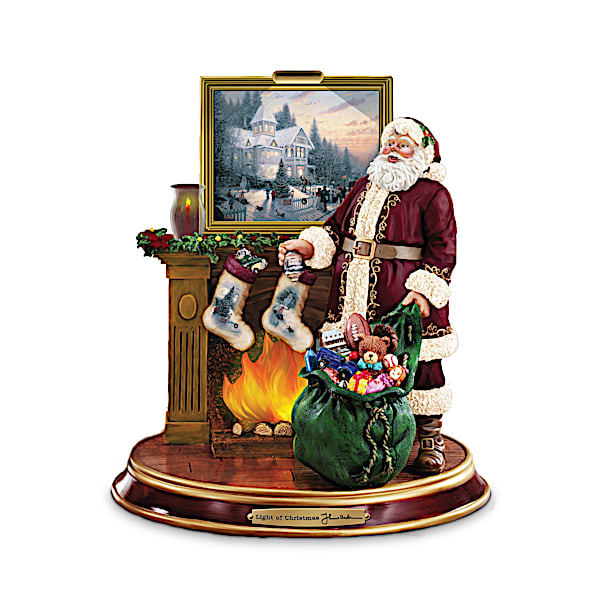 Thomas Kinkade Illuminated Santa Figurine Collection