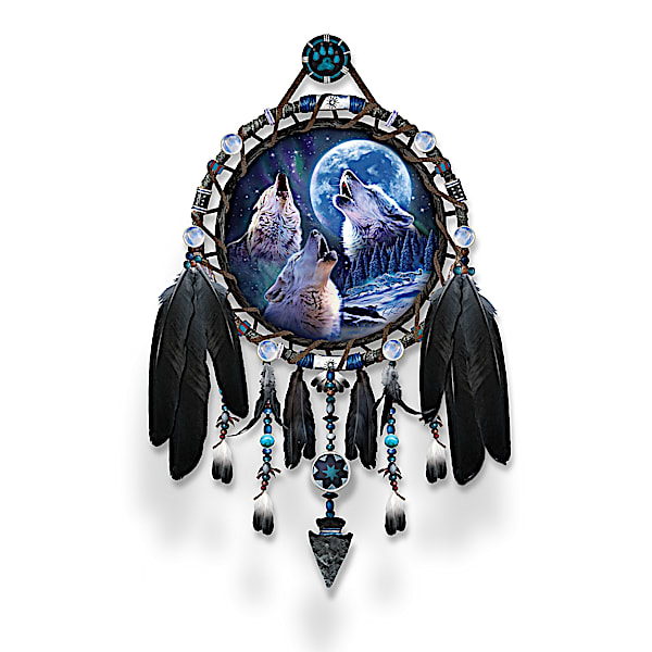 Wolf Dreamcatcher Collector Plate Collection: Sacred Spirit