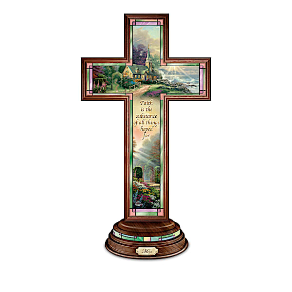 Thomas Kinkade Light Of Faith Illuminated Cross Collection