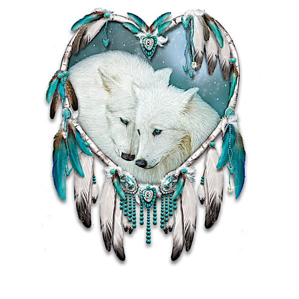 Dreamcatcher Wall Decor Collection with Wolf Art by Carol Cavalaris