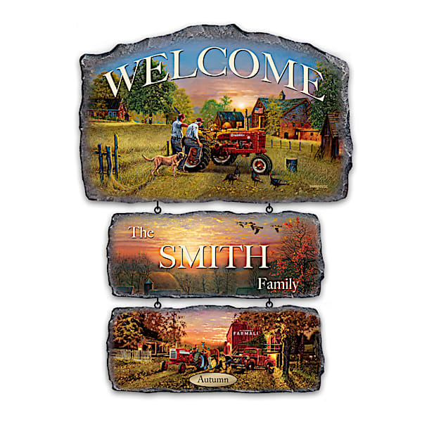 Farmall Traditions Personalized Tractor Welcome Sign Collection