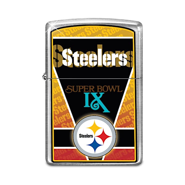 NFL Pittsburgh Steelers Zippo Windproof Lighter Collection with Lighted Display