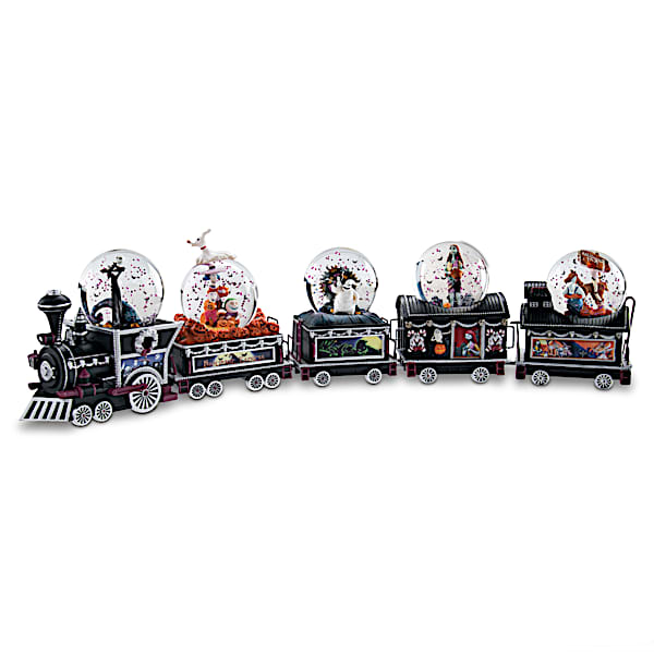 Disney Tim Burton's The Nightmare Before Christmas Musical Glitter Globe Train