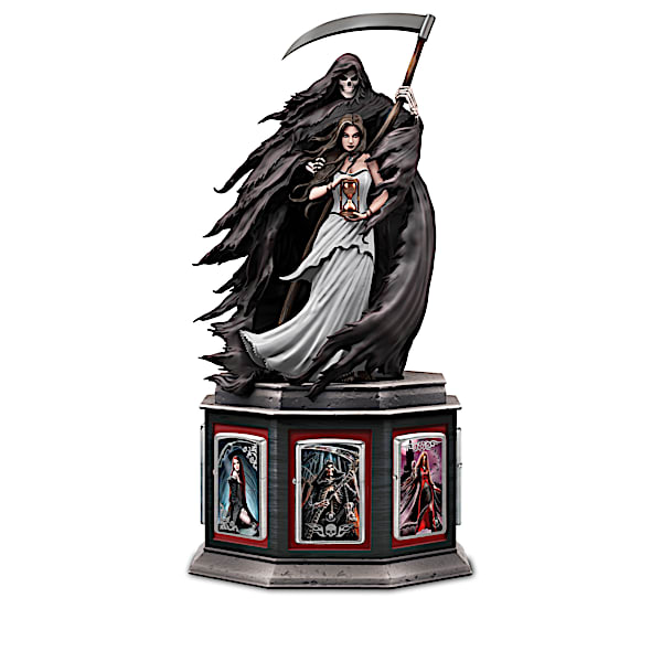 Anne Stokes Zippo Lighter Collection with Grim Reaper Display: Bradford Exchange