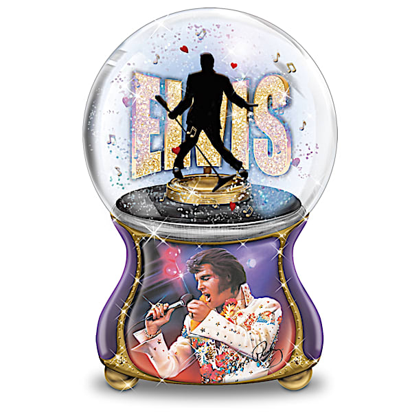 Elvis Presley: Burning Love Musical Glitter Globe Collection